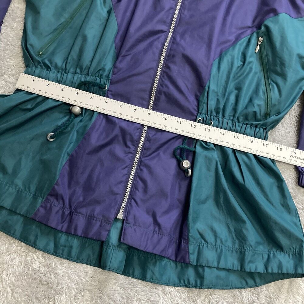 Adidas Vintage 1991 Women's Bomber Jacket Size Large Rare Purple & Green - Picture 5 of 7